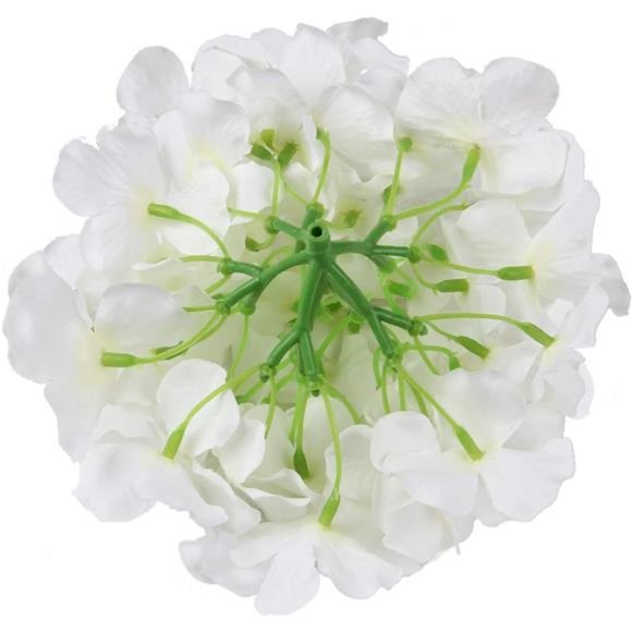 10pack Silk Hydrangea Heads Artificial Flowers Heads w/ Stems Home Wedding Decor - Picture 4 of 7